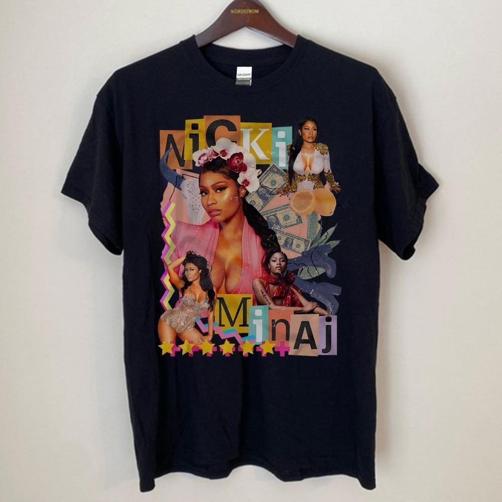 Nicki Minaj Hip Hop Style Graphics Shirt - Unisex Black T-Shirt